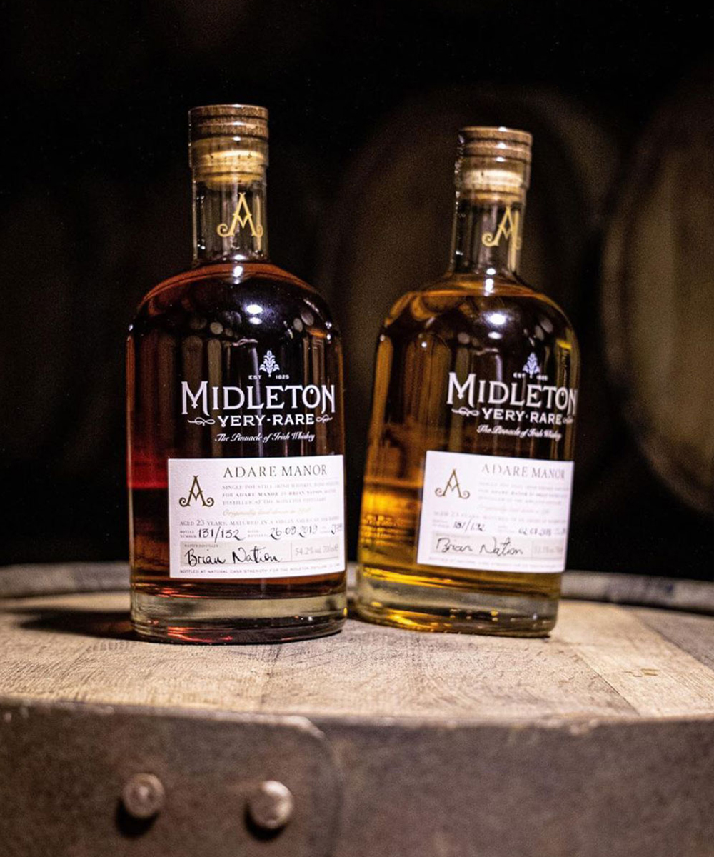Midleton Very Rare whiskey bottle for Adare Manor, Neworld for brand strategy, design, packaging, and digital needs