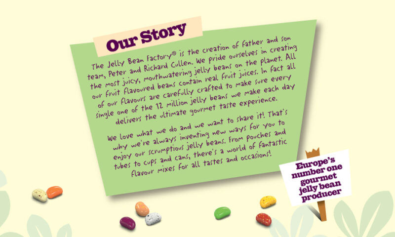 The Jelly Bean Factory Design, Neworld for brand strategy, design, packaging, and digital needs