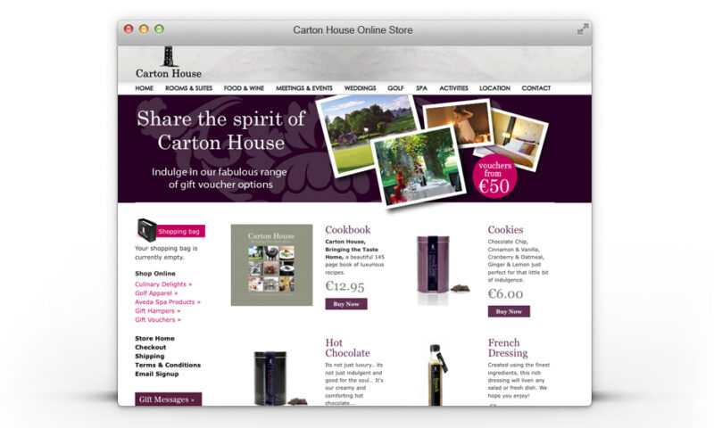 Carton House Web Design, Neworld for brand strategy, design, packaging, and digital needs