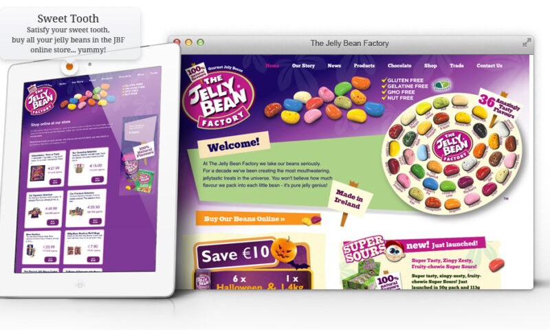 The Jelly Bean Factory Design, Neworld for brand strategy, design, packaging, and digital needs