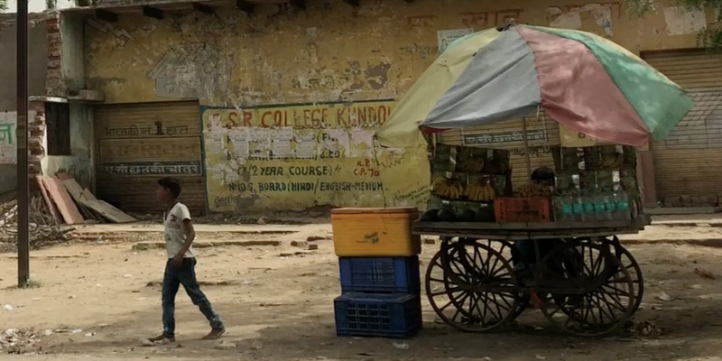 Indian signage art on roadside vendor's cart