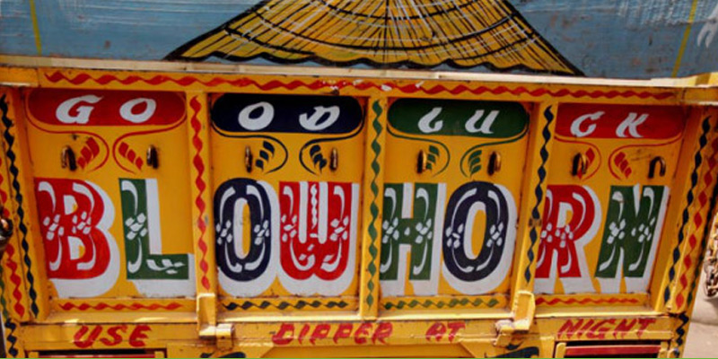 Indian signage art on roadside vendor's cart