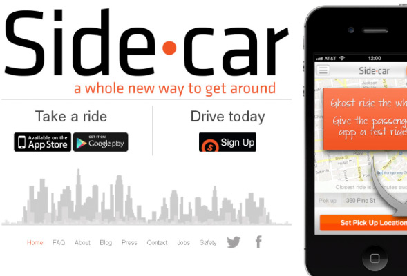 Social media blog ridesharing app Sidecar