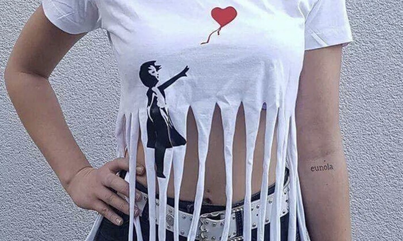 Banksy shredded teeshirt