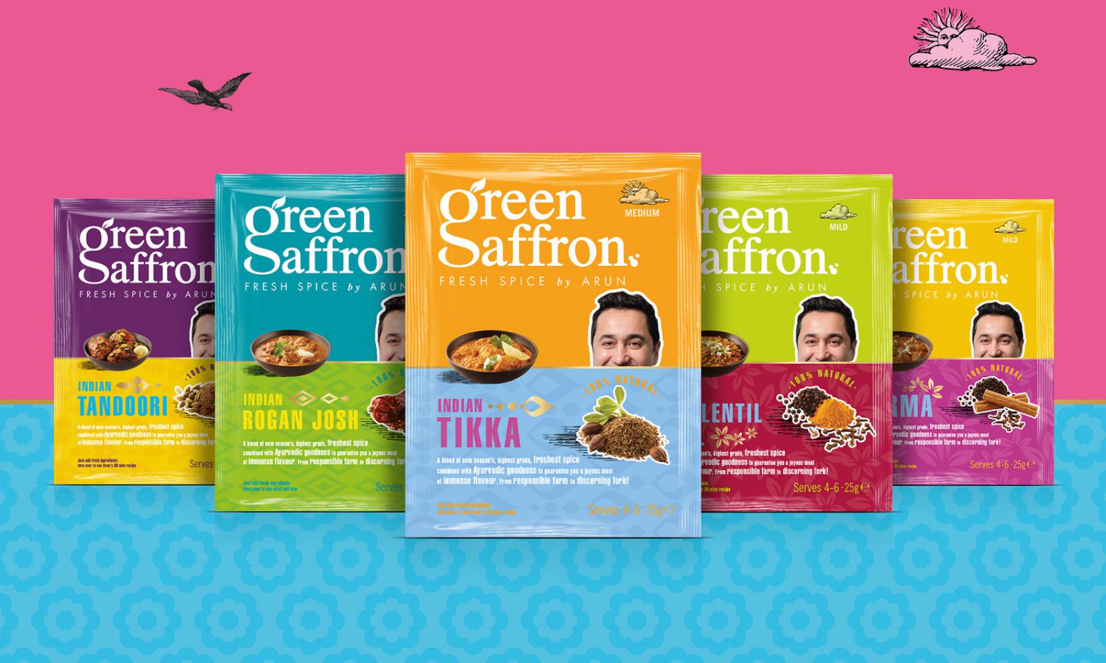 green saffron packaging