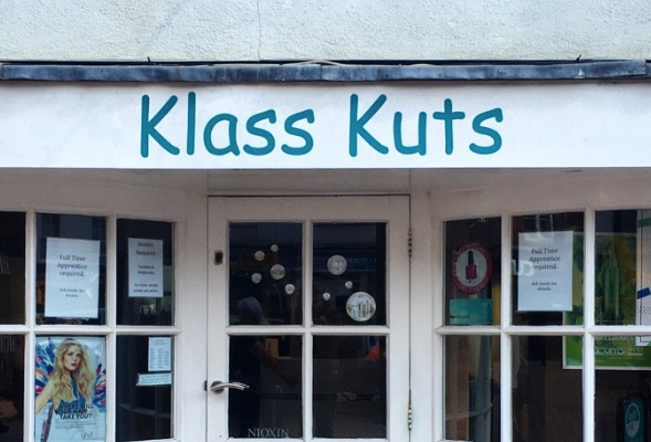 typography on shop signs