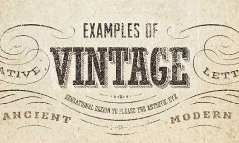 Vintage wording