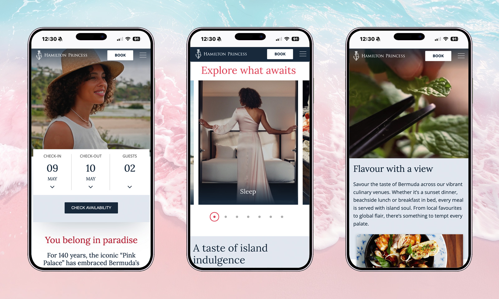 Neworld Studio Web Case Study - Hamilton Princess Bermuda