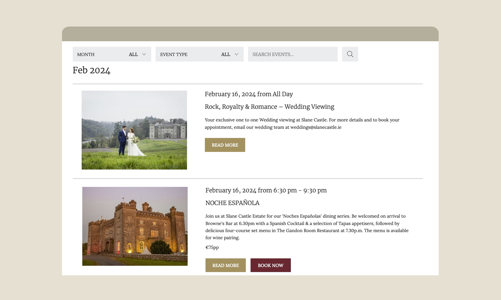 Neworld Web case study -Slane Castle Website