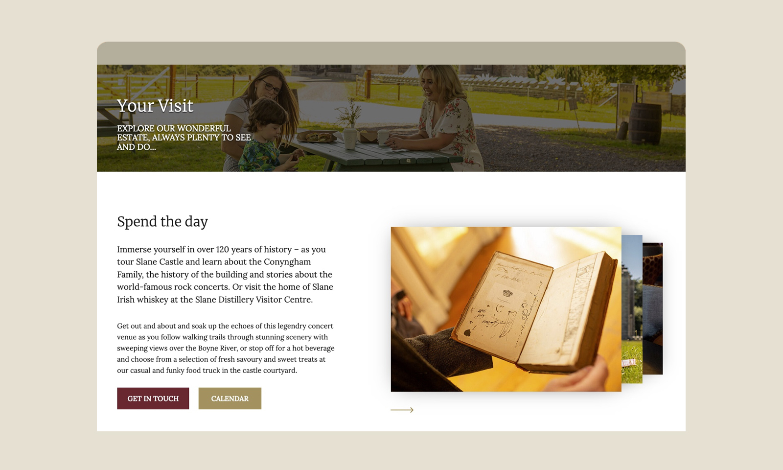 Neworld Web case study -Slane Castle Website