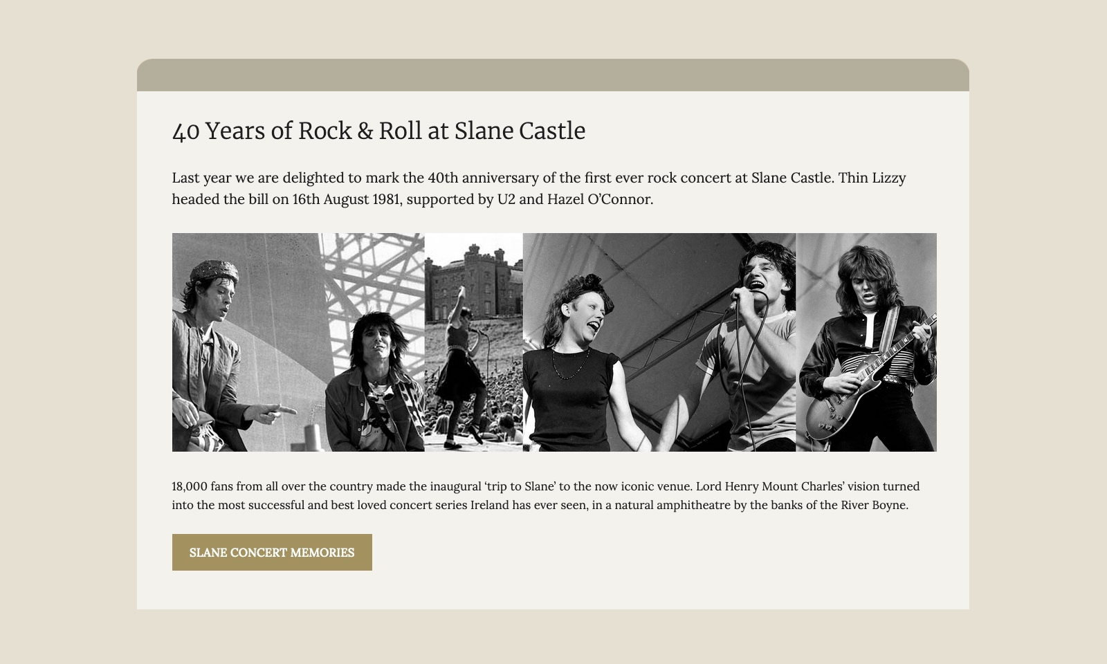 Neworld Web case study -Slane Castle Website