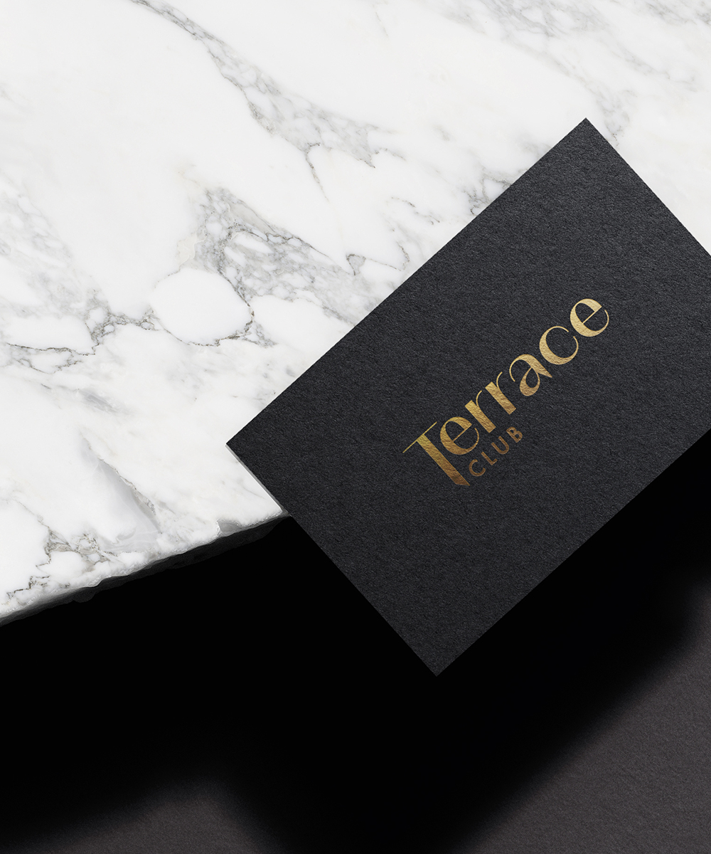 Terrace Club Branding, Neworld for brand strategy, design, packaging, and digital needs