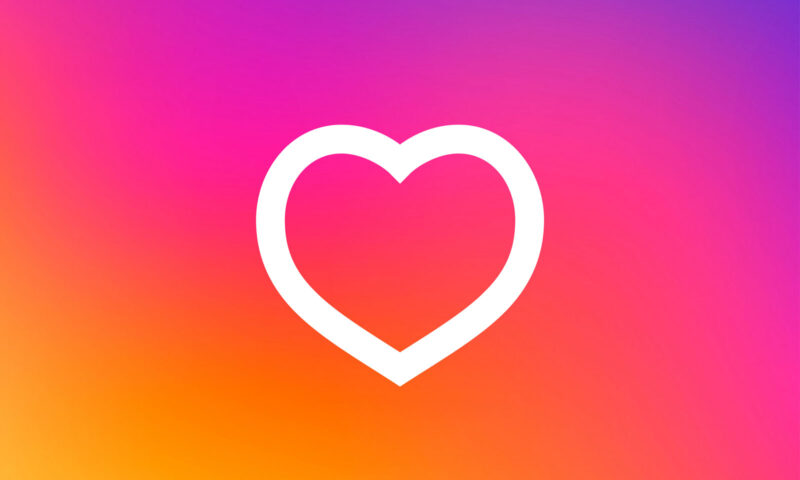 an instagram branded heart