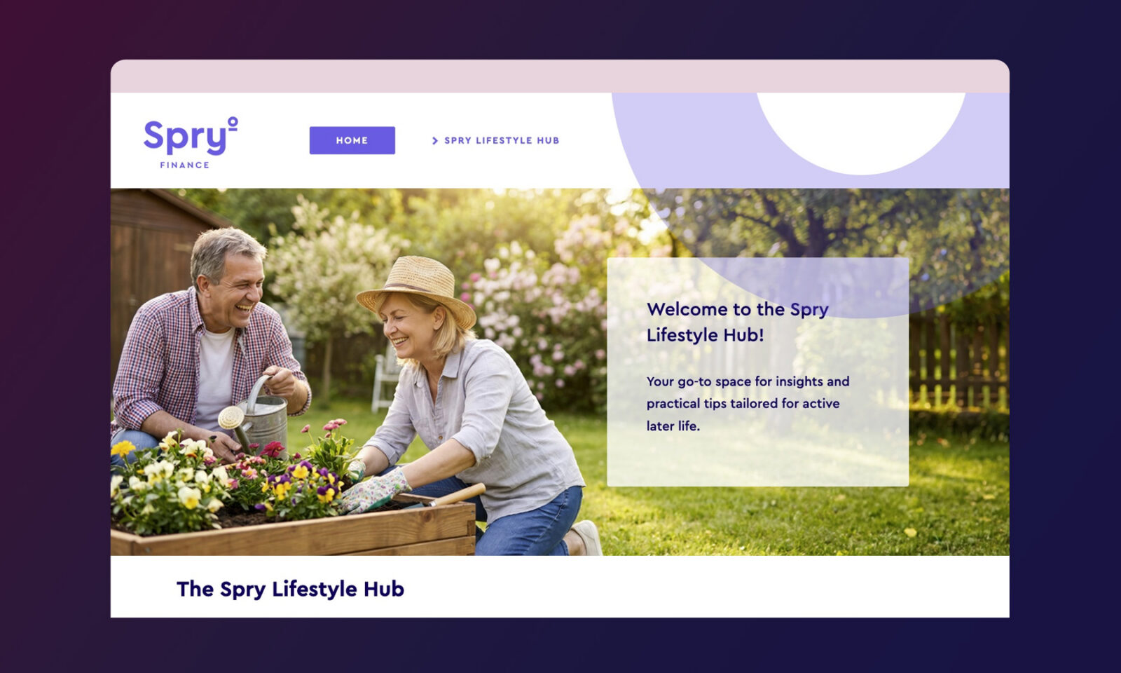 Spry Lifestyle Hub - Neworld Website Design & Development