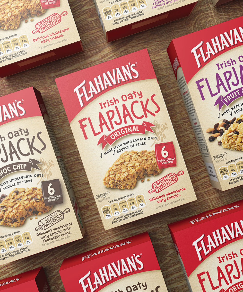 Flahavan's Packaging, Neworld for brand strategy, design, packaging, and digital needs