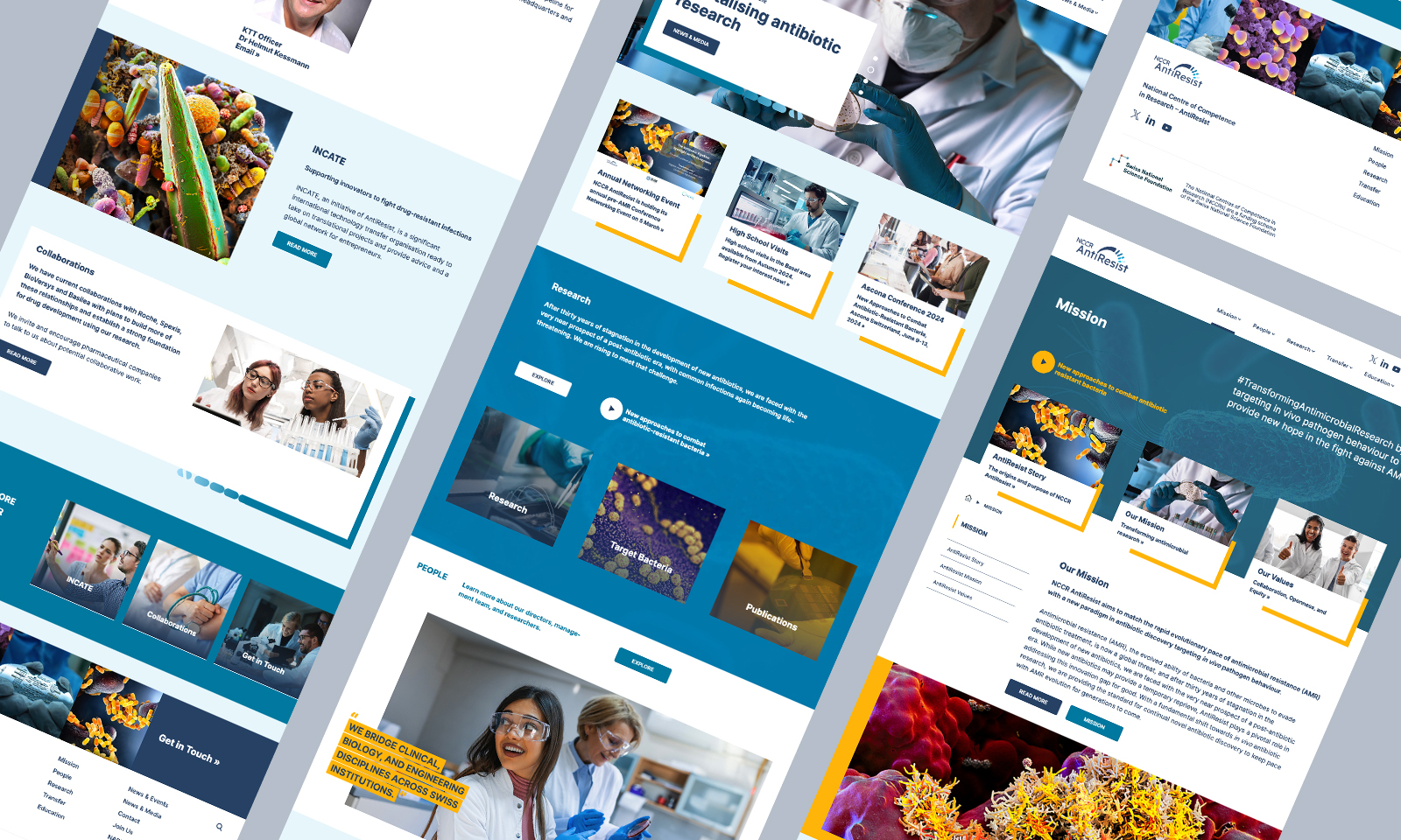 Neworld web development case study - NCCR AntiResist website