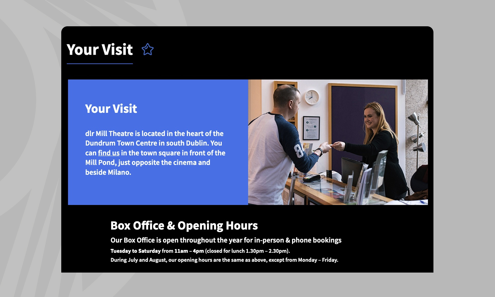 Neworld Agency Web Case Study - DLR Mill Theatre
