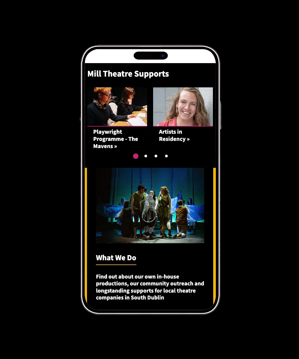 Neworld Agency Web Case Study - DLR Mill Theatre