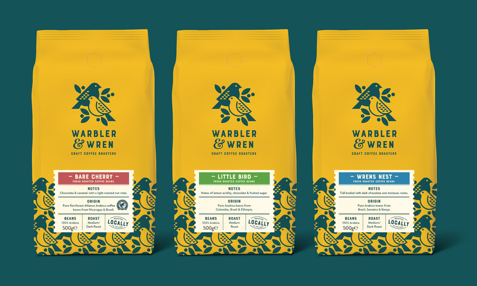 Neworld Packaging Warbler & Wren Coffee