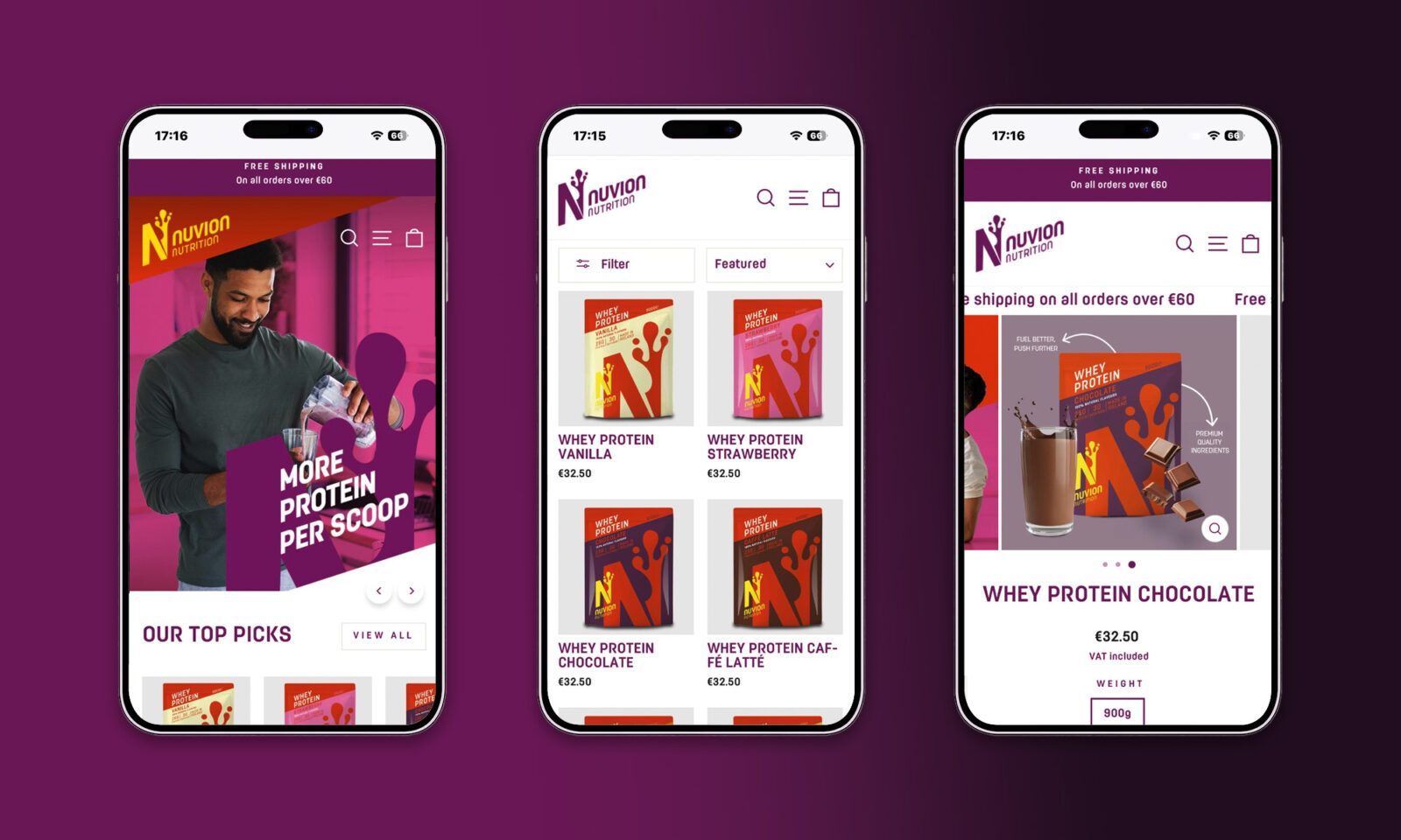 Neworld Agency Packaging and Website Case Study - Nuvion Nutrition