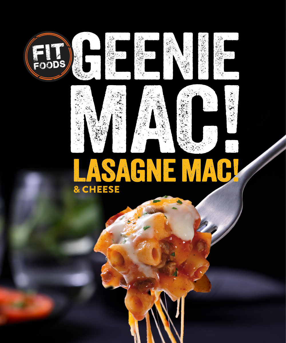 Fit Foods - Geenie Mac Lasagne Mac and Cheese - Neworld Packaging Design