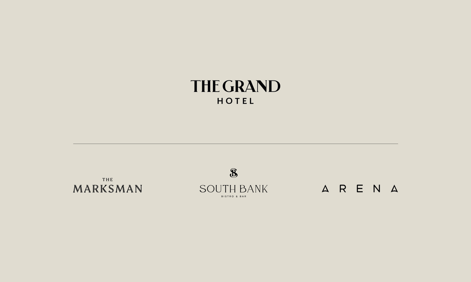 The Grand Hotel branding and design Neworld - Logos